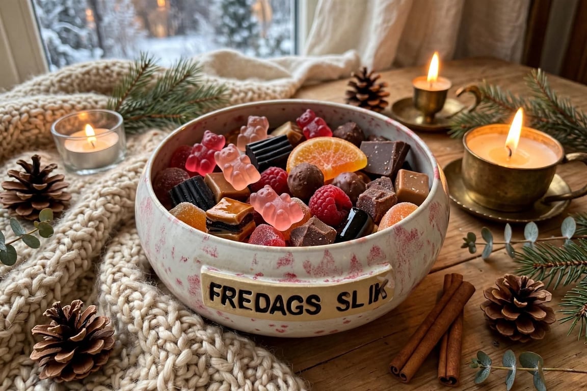 Keramik Skål med tekst -  Fredags slik