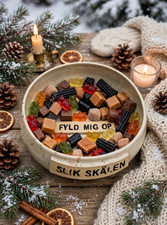 Keramik Skål med tekst - Slik skålen