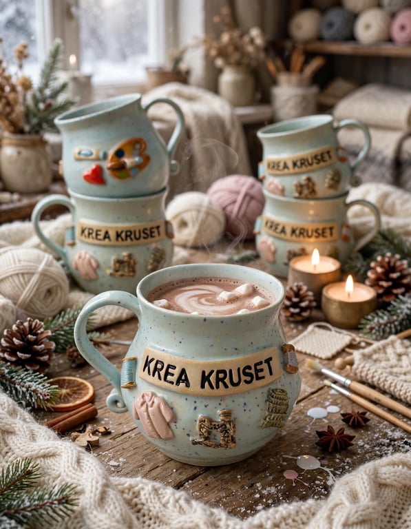 Keramik krus med tekst - Krea kruset