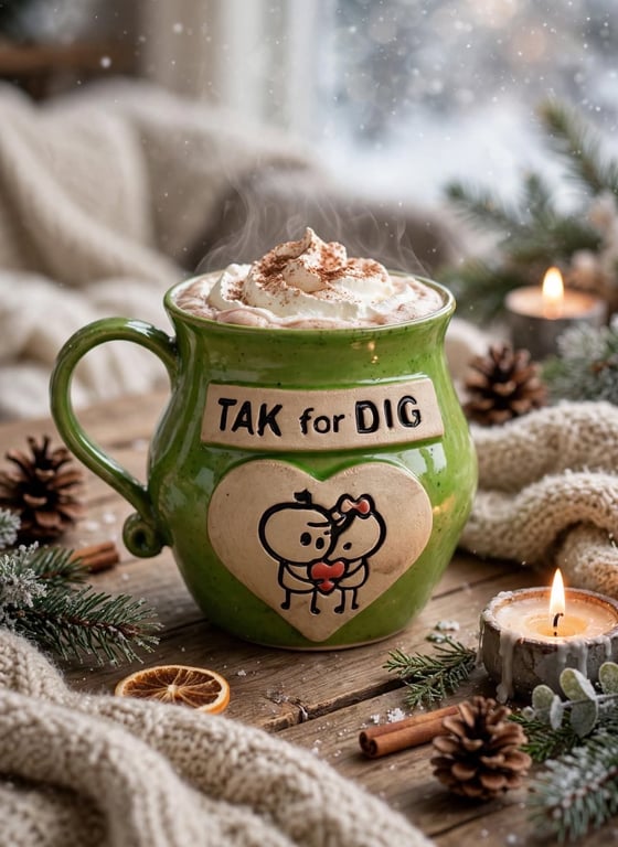 Keramik krus med tekst  -  Tak for dig.