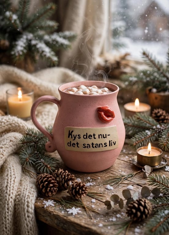 Keramik Krus med tekst -  Kys det nu det satans liv. 