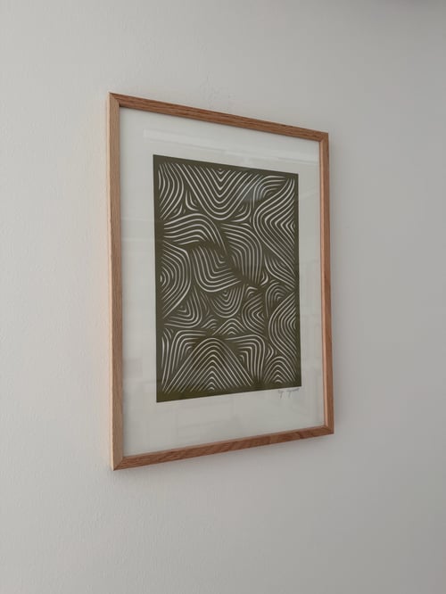 A3, papercut, oliven, indrammet  (2)