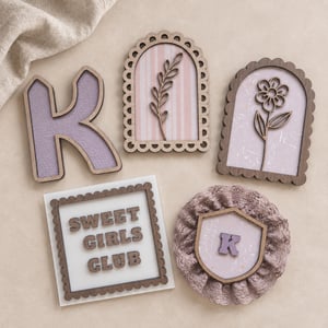 Sweet Girls Club – personligt vægdekorationssæt – produktbillede