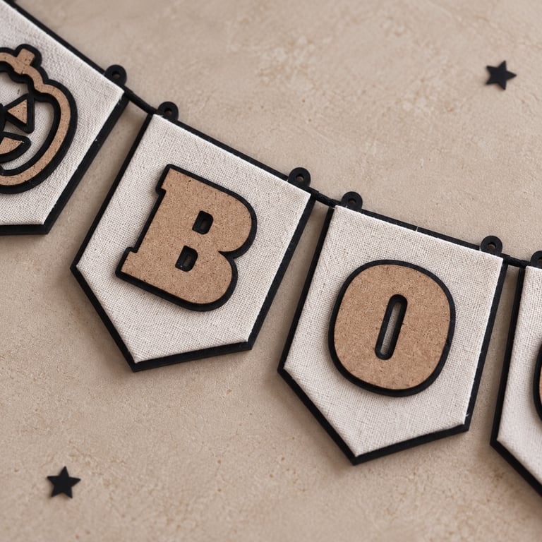 Halloween Dekorationsbanner | Boo billede 2