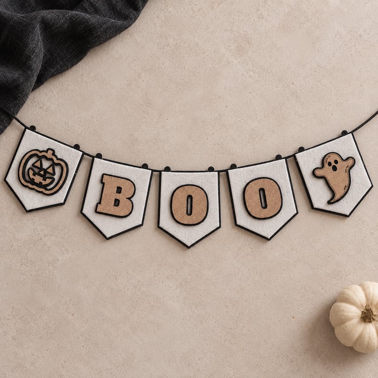 Halloween Dekorationsbanner | Boo billede 3