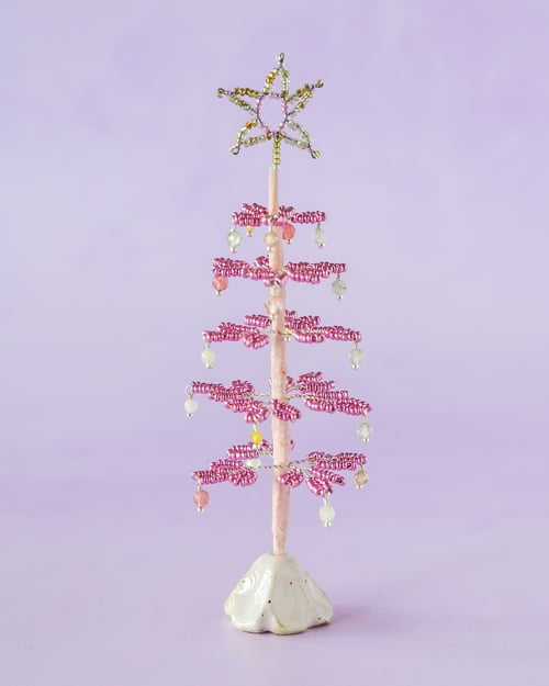 Lille perlejuletræ - Pink metallic