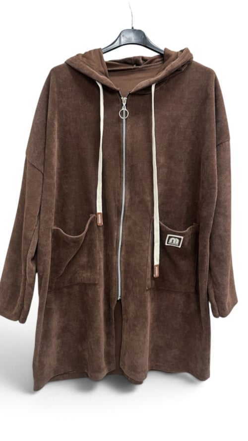 Trine soft basic cardigan, Chokolate. Onesize str. 36-46. (2)
