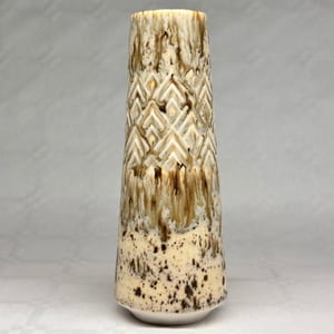 Stor vase Creme / jord – produktbillede