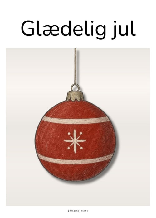 Julekugle - Glædelig jul - klassisk