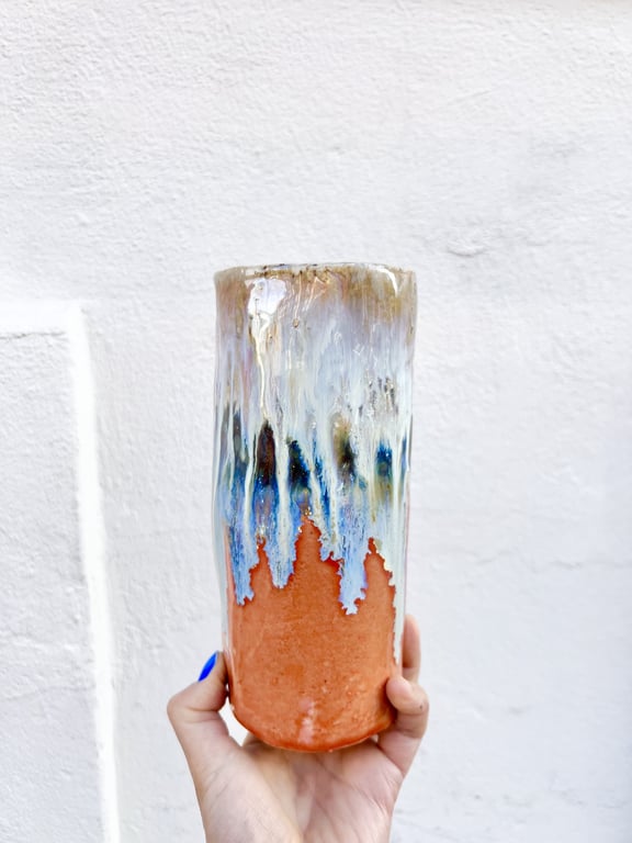 Vase i kunstglasur  billede 2