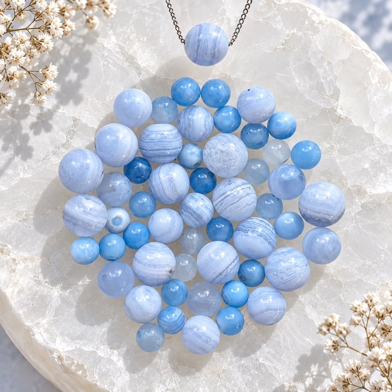 Blonde agat- vedhæng: ro, afslapning, kommunikation