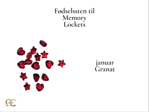 Memory Locket glasvedhæng tilbehør - fødselssten (1)