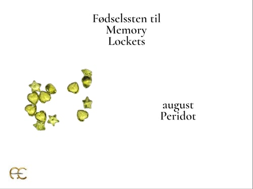 Memory Locket glasvedhæng tilbehør - fødselssten (8)