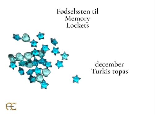 Memory Locket glasvedhæng tilbehør - fødselssten (12)