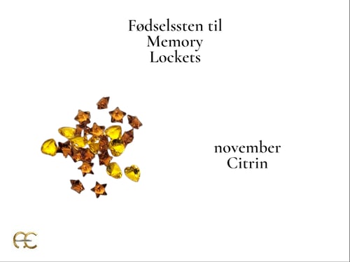 Memory Locket glasvedhæng tilbehør - fødselssten (11)