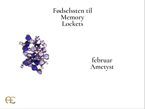 Memory Locket glasvedhæng tilbehør - fødselssten (2)