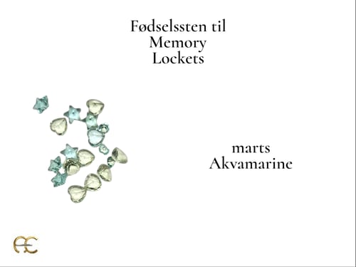 Memory Locket glasvedhæng tilbehør - fødselssten (3)