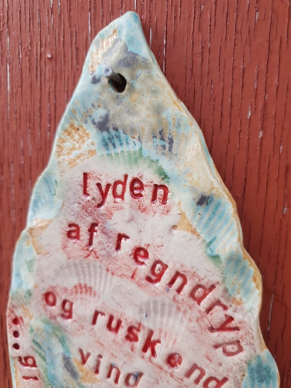lyden af regndryp...Ophæng med poetisk og fredfyldt budskab  billede 2