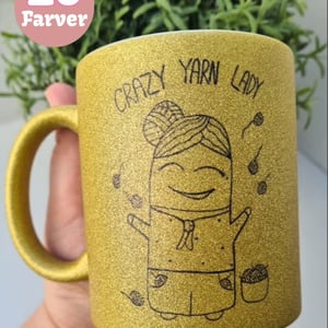 Krus: crazy yarn lady – produktbillede