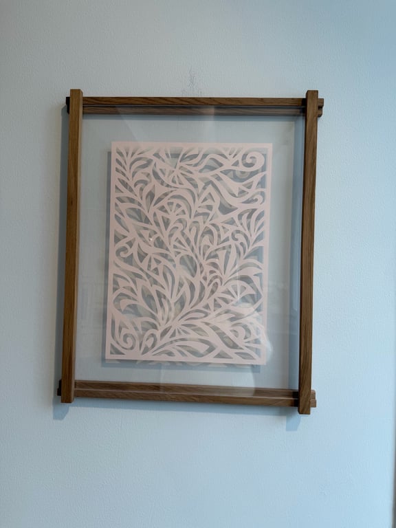 40x50cm, papercut, indrammet 