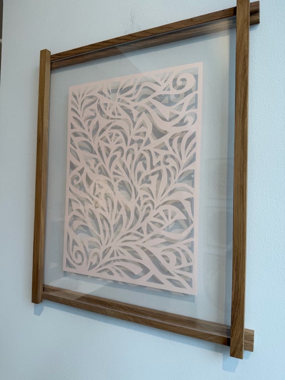 40x50cm, papercut, indrammet  billede 2