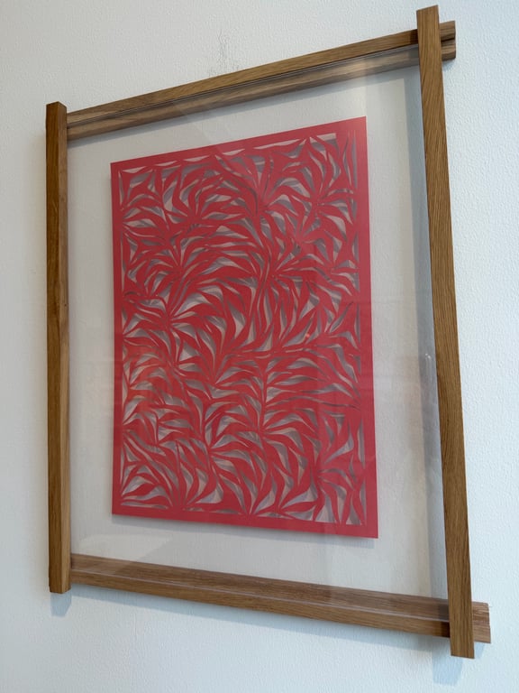 40x50cm, papercut, indrammet  billede 2