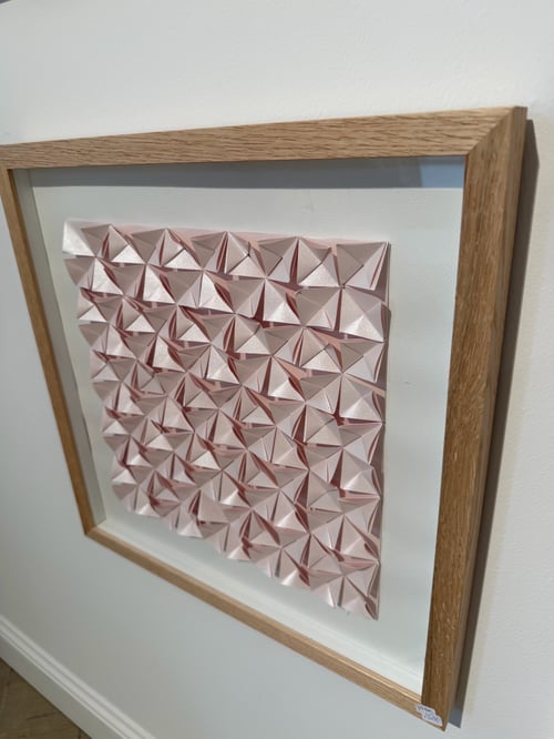 40x40cm, folde værk, rosa, indrammet  (5)