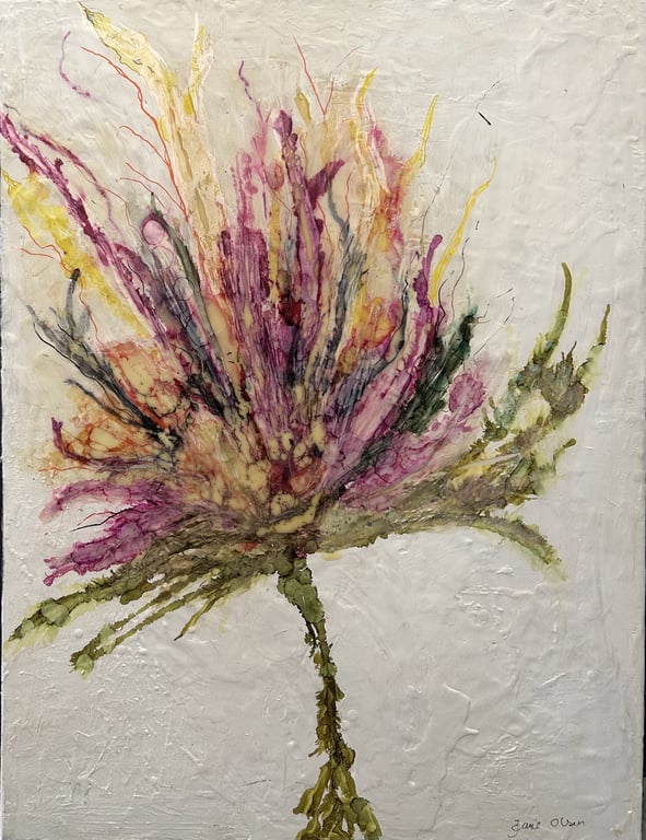 Alcohol ink blomst
