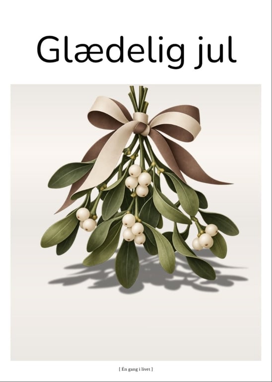 Mistelten - Glædelig jul - moderne