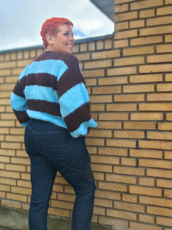 Luna Strik Brun/Blå billede 2