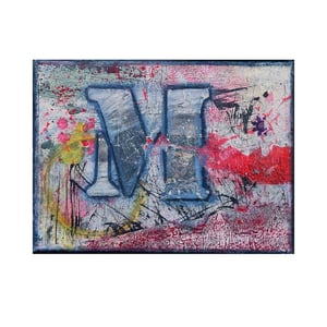 Abstrakt collage mixed/media M. – produktbillede