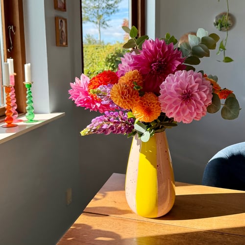 Stor vase FruBoysen striber  (2)