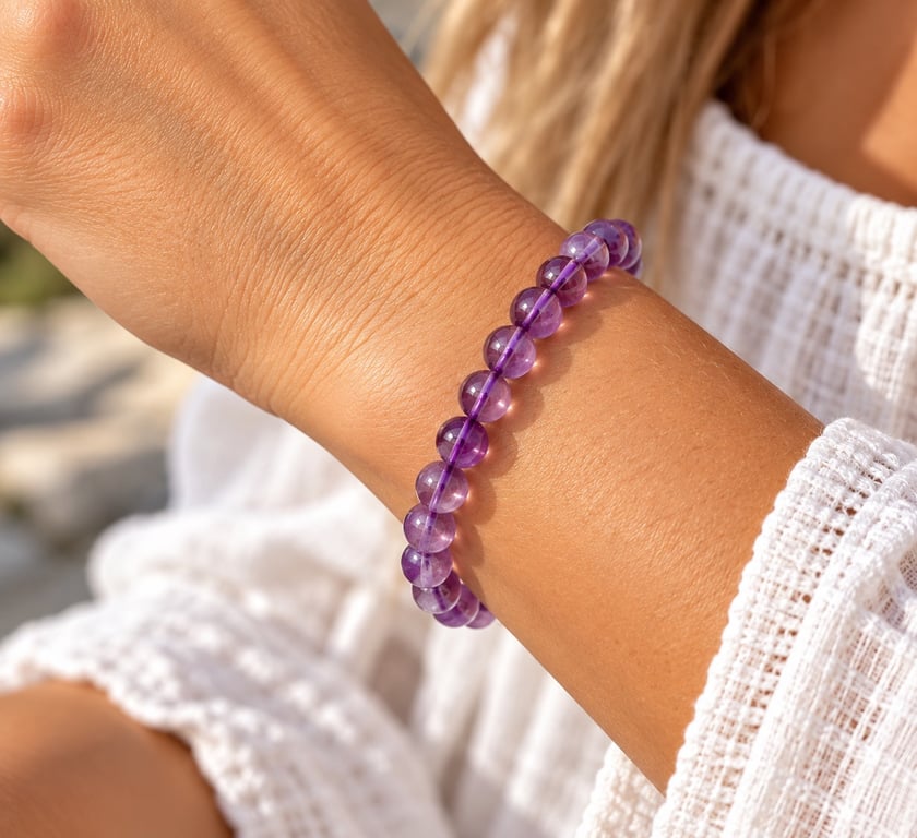 Ametyst armbånd billede 2