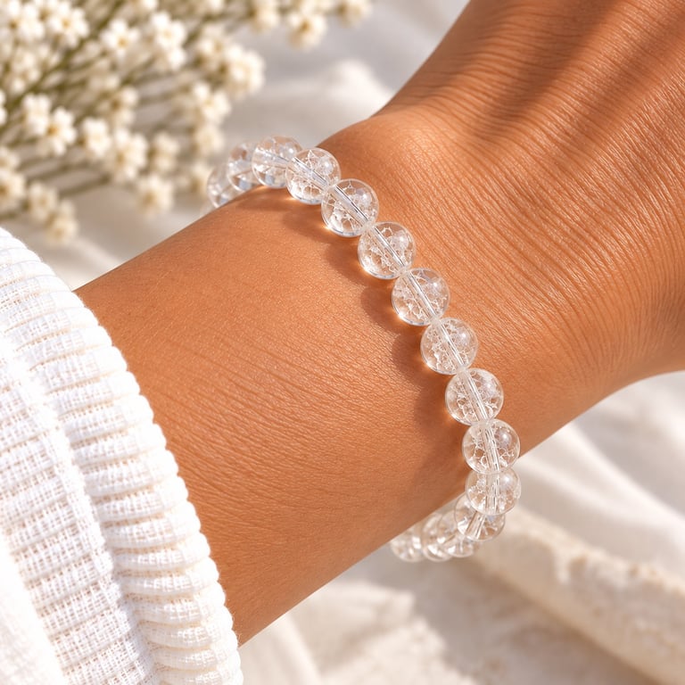 Bjergkrystal armbånd  billede 2
