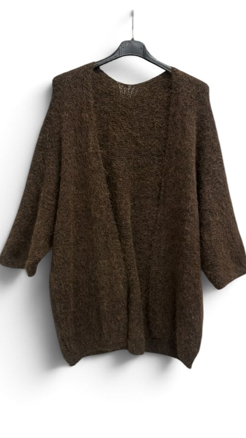 Ninna soft cardigan, Hot chokolate. Onesize str. 36-46. (3)