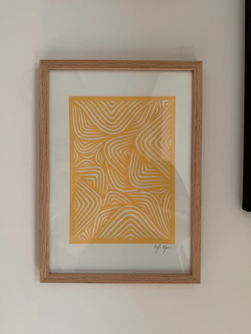 A4, papercut,, pastelgul, indrammet  (2)