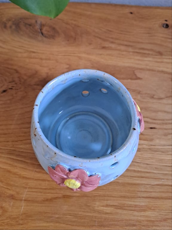 Fyrfadsstage med blomster billede 2