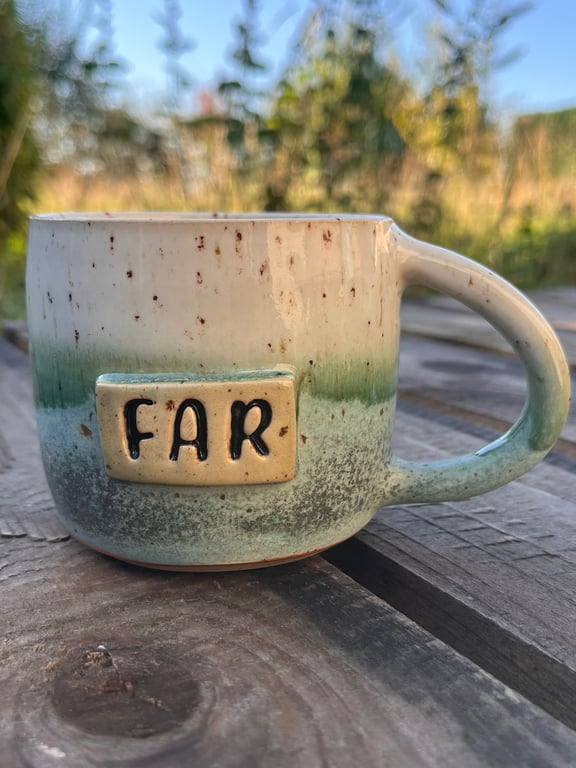 Grøn far kop. 350 ml. H: 8 cm