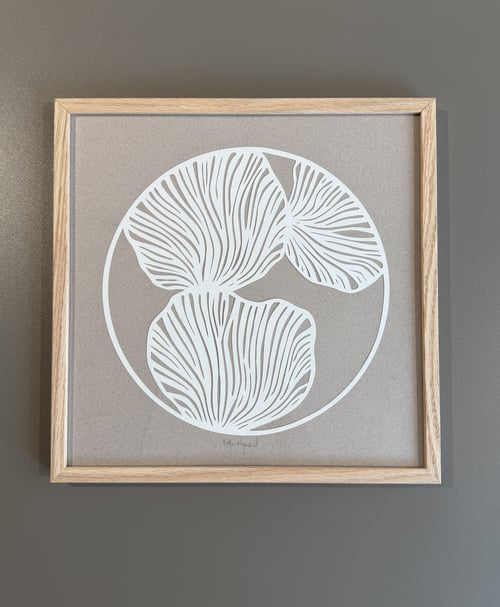 30x30cm, papercut, greige, indrammet  (1)
