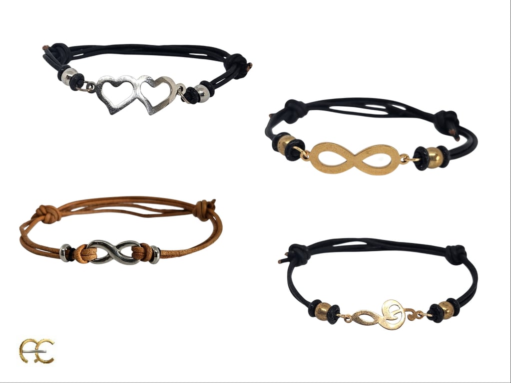 Armbånd med fleksibel glideknude -vælg mellem flere designs