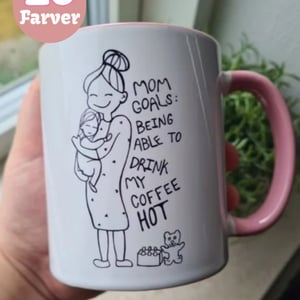 Krus: mom goals being able to drink my coffee hot – produktbillede