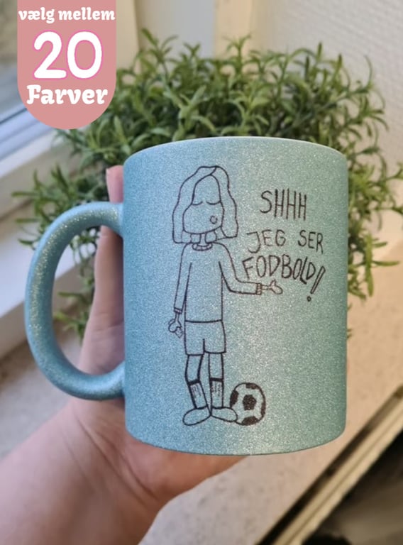 Krus: Shhh jeg ser fodbold (langt hår) 