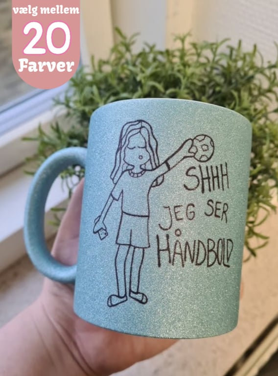Krus: Shhh jeg ser håndbold (langt hår)