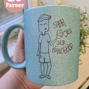Krus: Shhh jeg ser håndbold (Kort hår)  – produktbillede