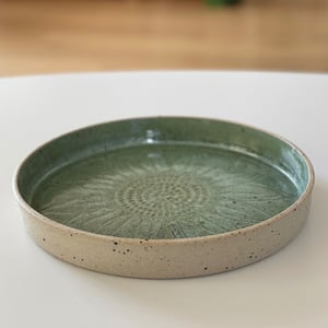 Solsikkefad, kobbergrønt - ø 25 cm – produktbillede
