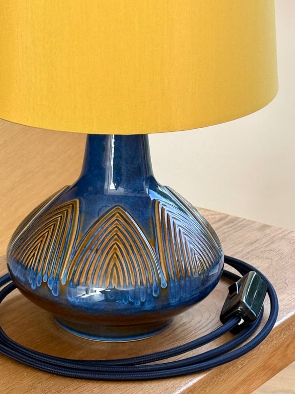 Upcycled vintage bordlampe - Søholm Keramik billede 2
