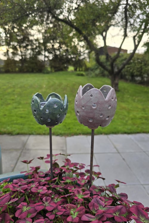 Mini Lysblomst på stang (2)