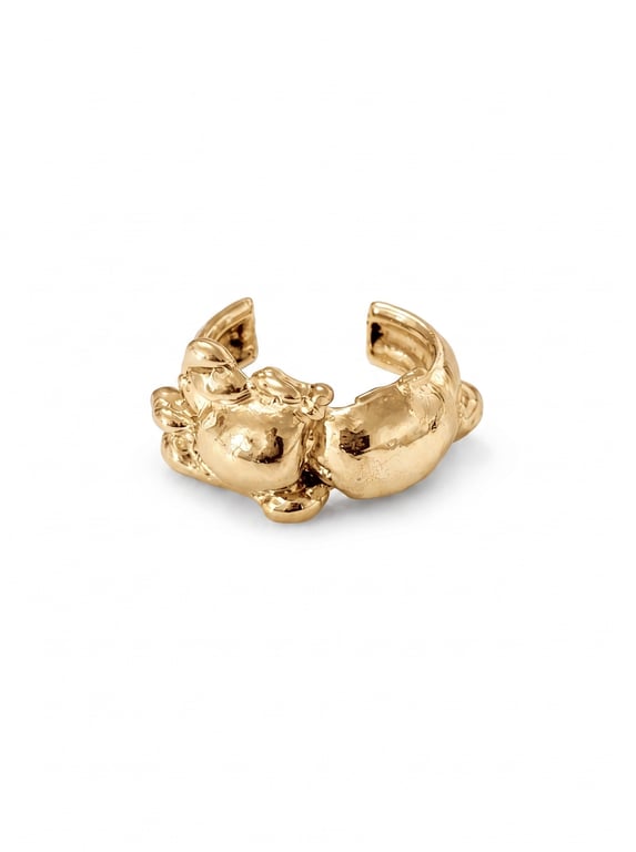 Bubble Bug cuff i sølv med 18 kt forgyldning