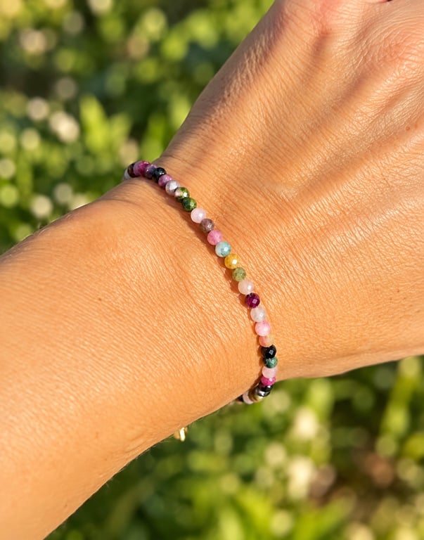 Turmalin facet armbånd  billede 3