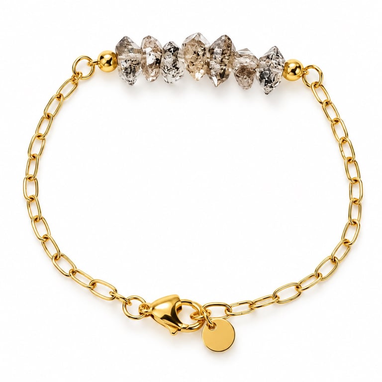 Armbånd med Herkimer diamanter